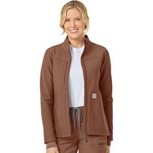 Women's Nutmeg Modern Zip Welt Pocket Bonded Fleece Stylish Vest Jacket Design